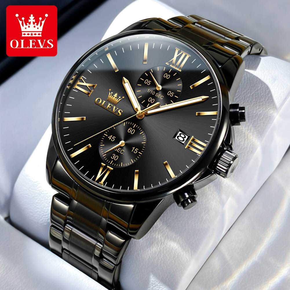 Luxury Watch Affordable - OLEVS 2886 Classic Black Quartz Watch