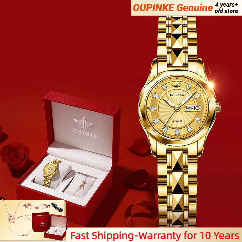 Luxury Watch Japan - OUPINKE 3172 Mechanical Ladies' Watch Diamond