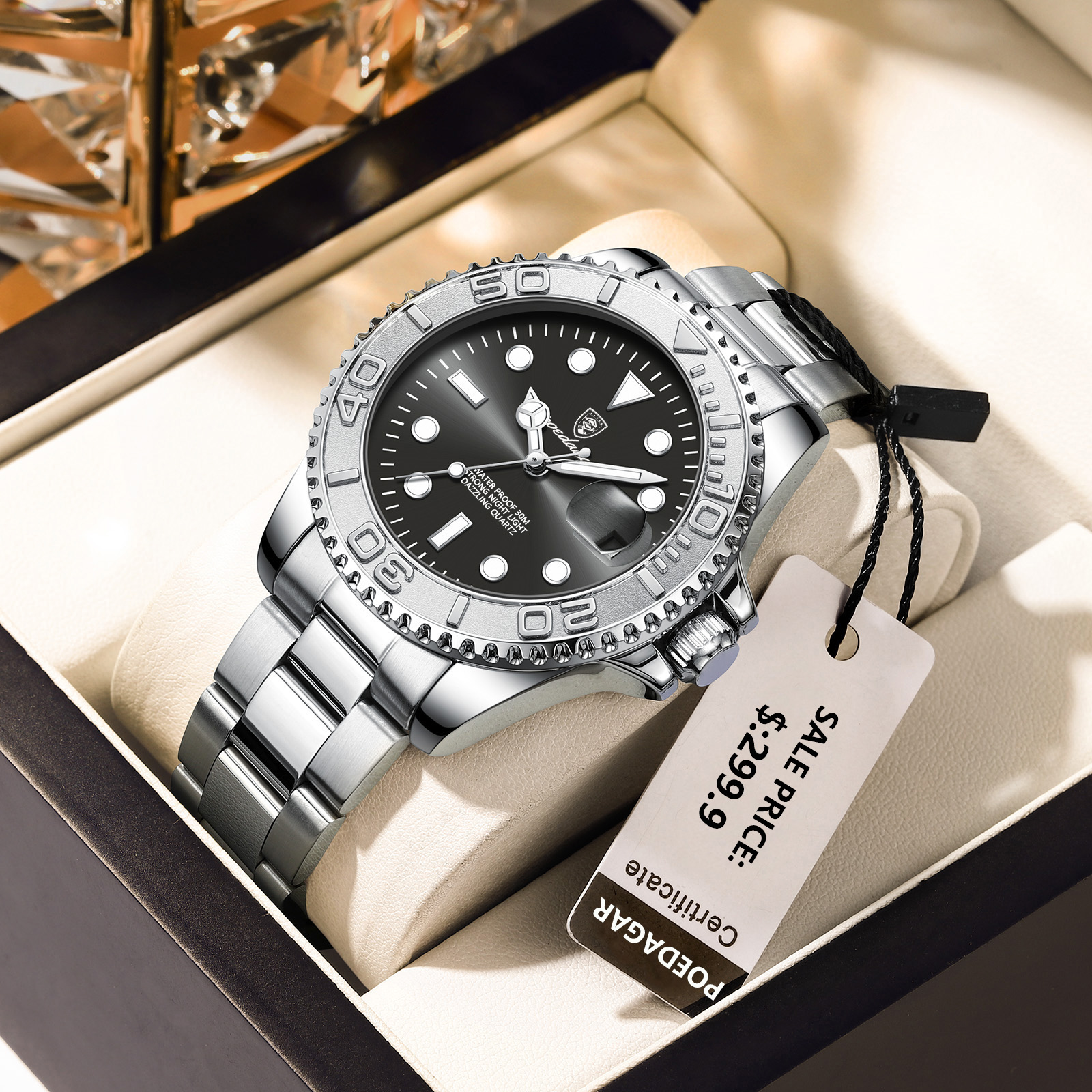 Luxury Watch Cartier - POEDAGAR Top Luxury Man Watch Waterproof