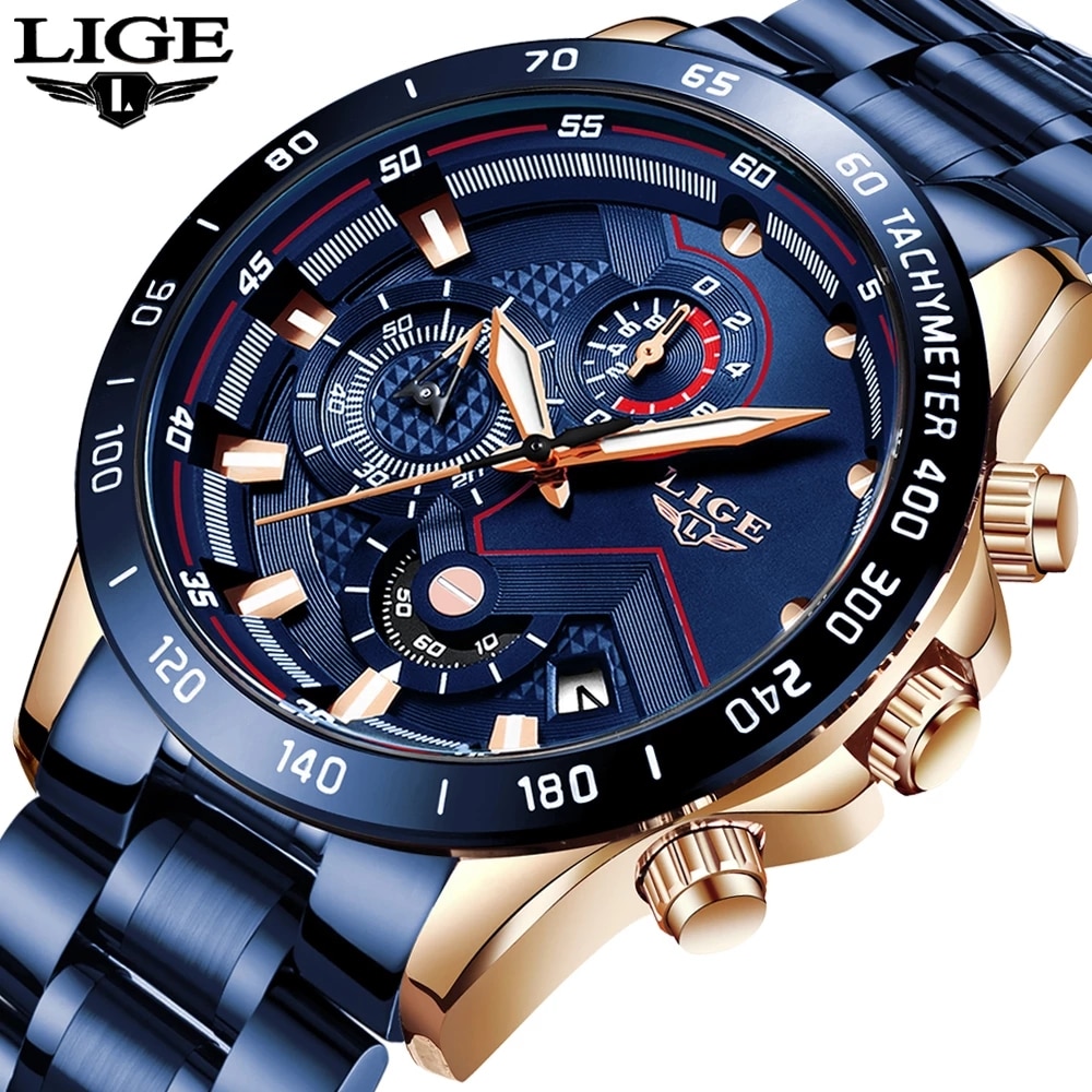 Luxury Watch Affordable - LIGE New Fashion Watches Men Stainless