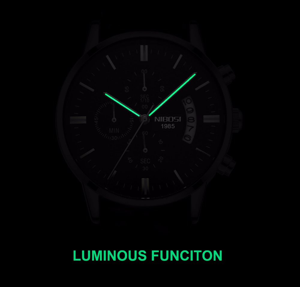 NIBOSI Stainless Steel Black Q - Luxury Watch Affordable recensie en prijs
