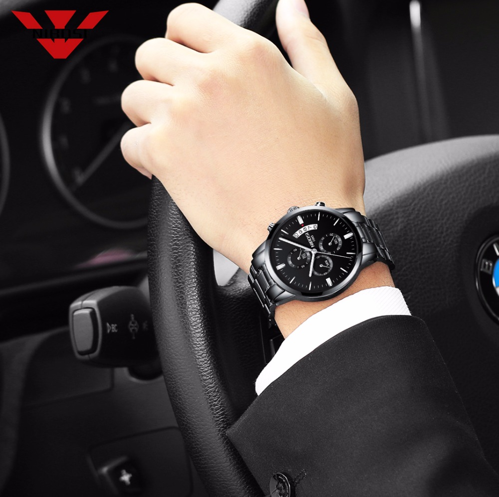 NIBOSI Stainless Steel Black Q - Luxury Watch Affordable recensie en prijs