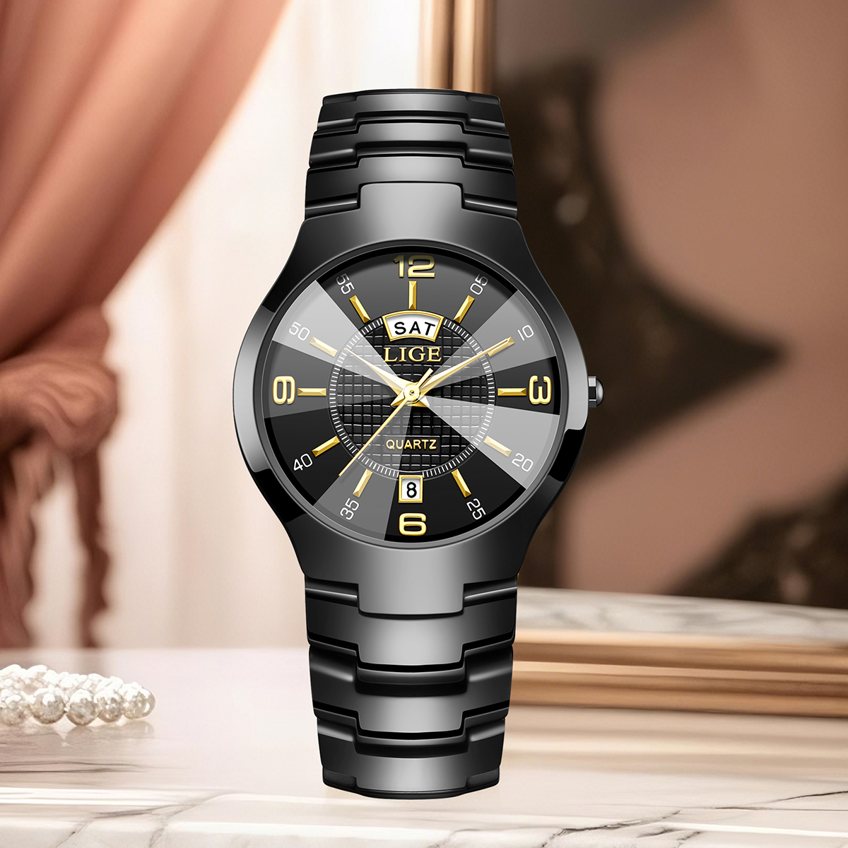 LIGE Fashion Elegant Women's W - Luxury Watch Quartz recensie en prijs