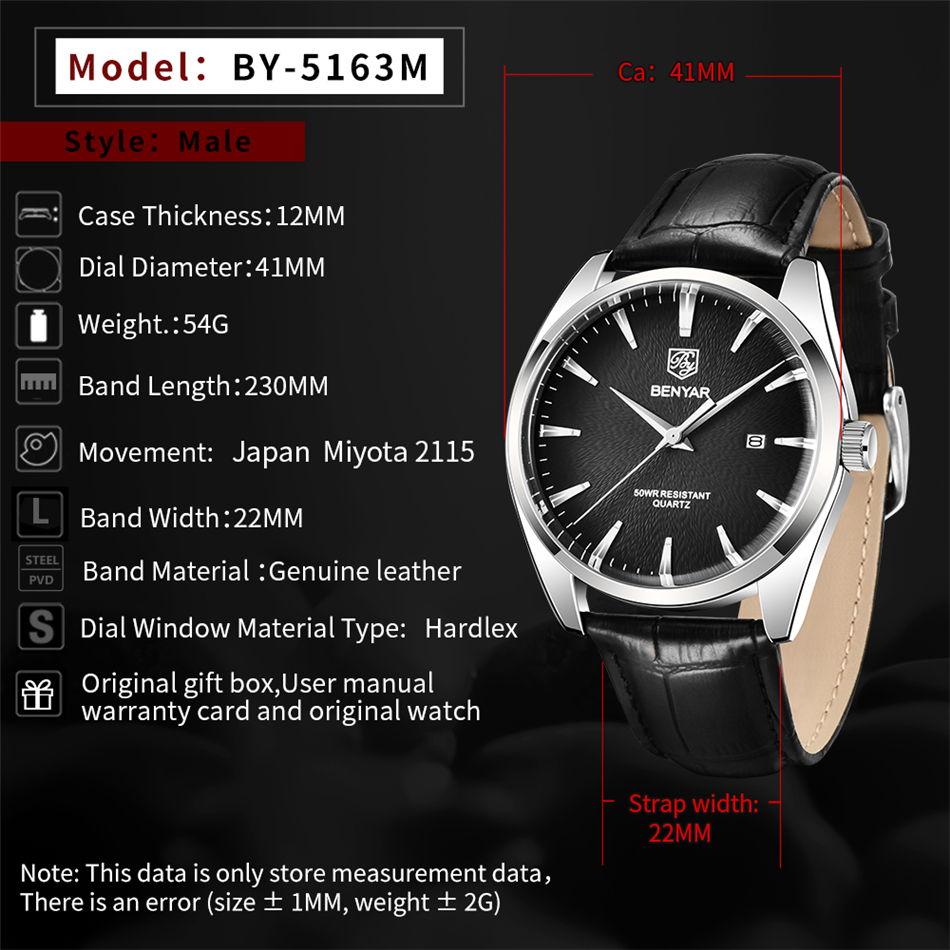 Benyar 5163 Top Brand Luxury M - Luxury Watch Affordable recensie en prijs