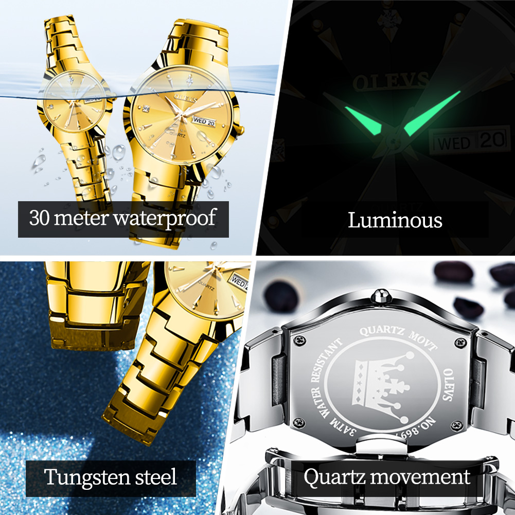 OLEVS TOP Brand Gold Watches f - Luxury Watch Affordable recensie en prijs